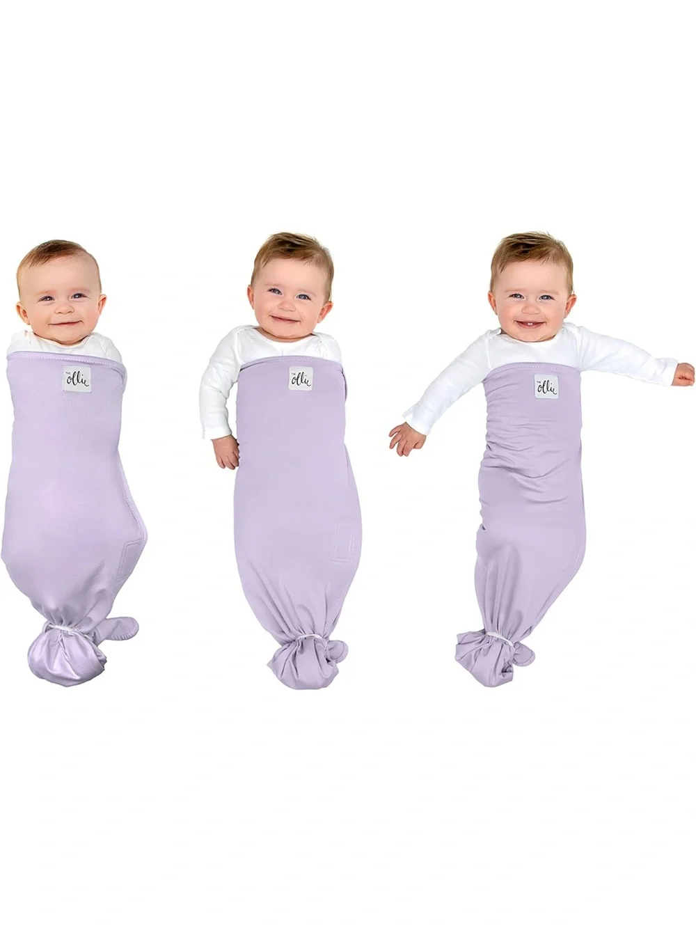 OLLIE World Swaddle One Size Lavender Preowned EXCELLENT Infant baby Wrap EUC